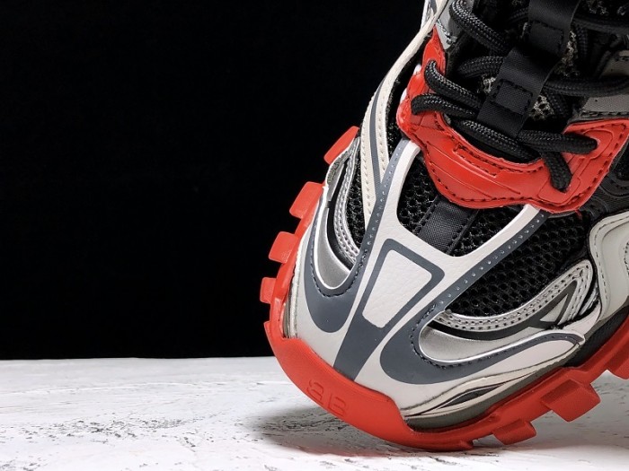 balen sneaker tess.s.gomma 4.0 grey red 570391 w2gn5 1003