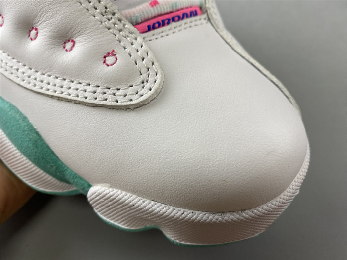 air jordan 13 retro white soar green pink 439358-100