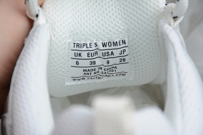 balen triple s clear sole white 541624 w09e1 9000