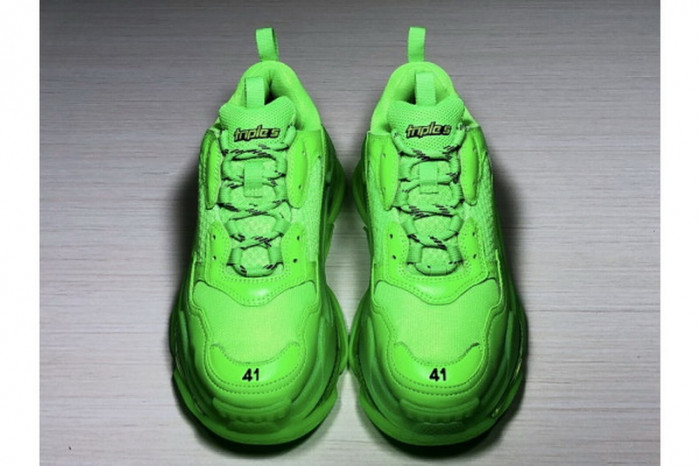 balen triple s neon green clear sol 541624 w09ol 3801