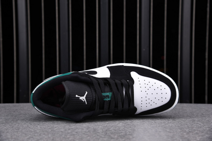 air jordan 1 low white black mystic green 553558-113