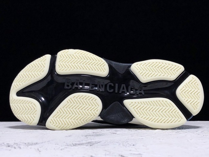 balen triple s trainers clear sole b;ack blue white 541624 w09oh 1007