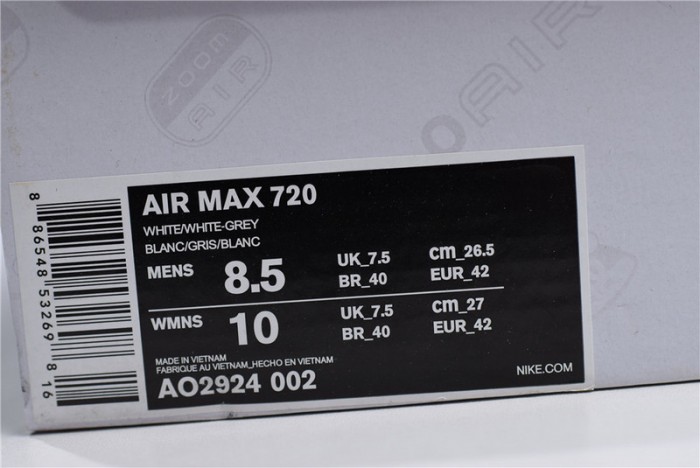 nike air max 720 grey ao2924-002