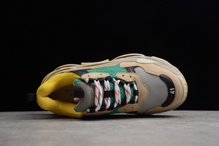 balen triple s w06e1-1000 beige/green-yellow