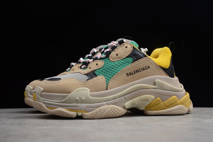 balen triple s w06e1-1000 beige/green-yellow