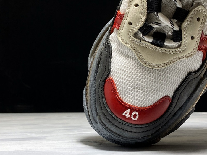 balen triple s trainers clear sole black /brown/ red 541624 w09o1 9000