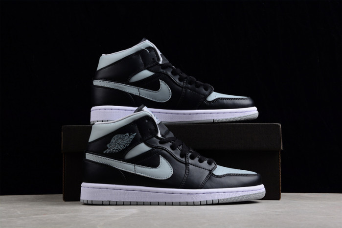 air jordan 1 mid black grey bq6472-007