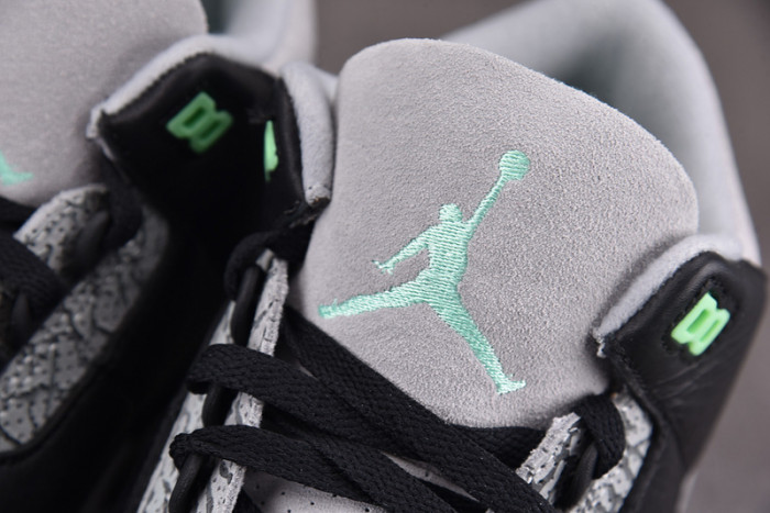 air jordan 3 "black/green glow"