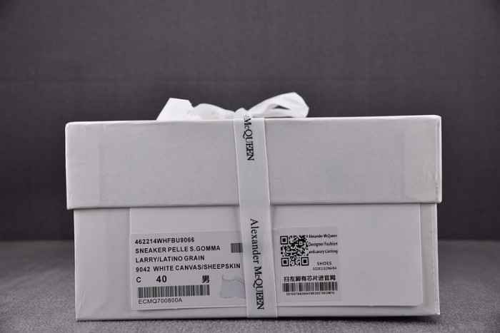 alexander mcqueen tread slick lace up boot white