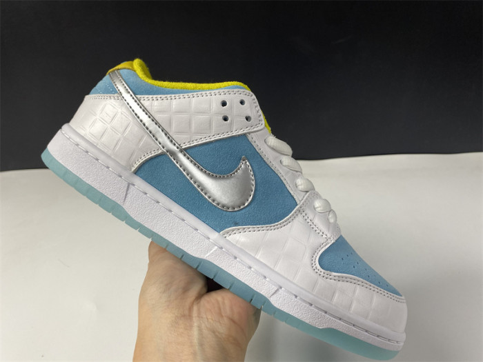 how the ftc x nike sb dunk low looks on-feet dh7687-400