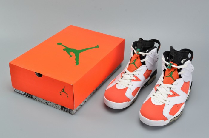 air jordan 6 retro nrg g8rd "gatorade" orange mens 384664-145