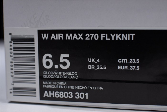 Nike Air Max 270 Flyknit (White) - AH6803-301