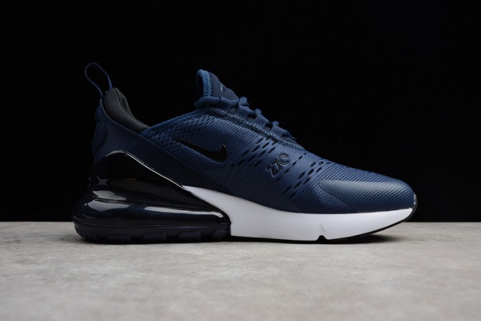 NIKE mens Air Max 270 "Midnight Navy" Black/ White AH8050-400
