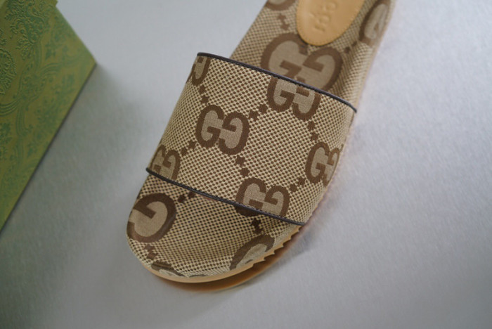 gu*ci maxi gg canvas slide sandal