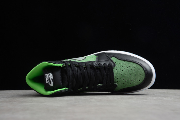 air jordan 1 retro high zoom black green ck6637-002