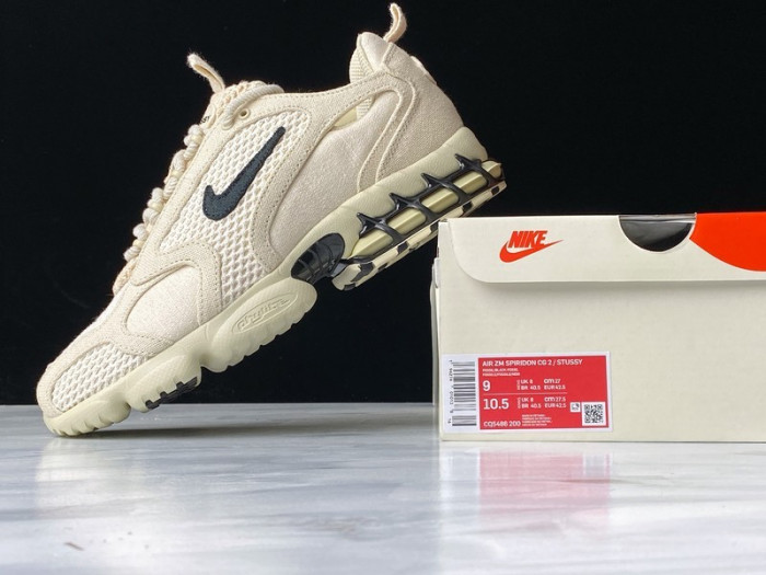 nike air zoom spiridon cage 2 stussy fossil cq5486-200