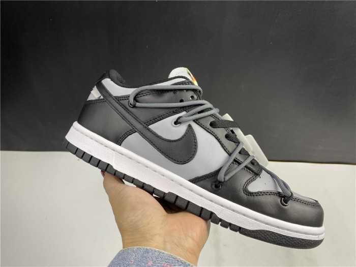 fw x nike dunk low black and grey ct0856-007