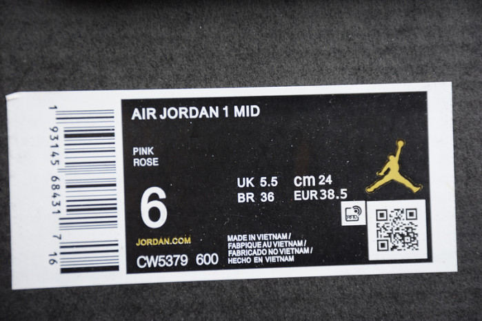 air jordan 1 mid digital pink (w) cw5379-600