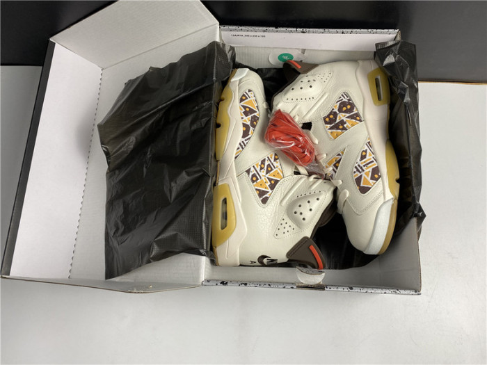 air jordan 6 retro quai54 sail brown (2020) cz4152-100