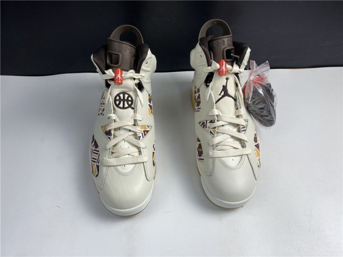 air jordan 6 retro quai54 sail brown (2020) cz4152-100