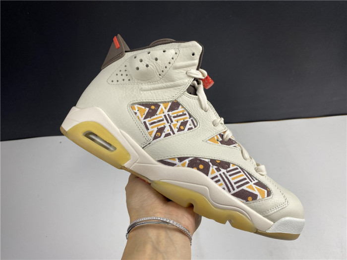 air jordan 6 retro quai54 sail brown (2020) cz4152-100