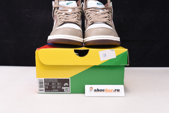 nike dunk high light chocolate - dh5348-100
