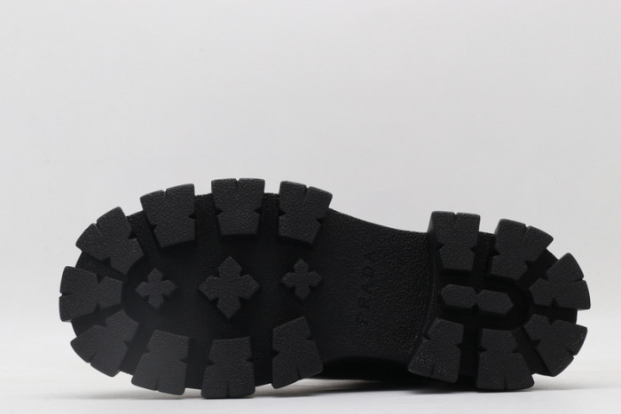 prad monolith brushed leather chelsea boots