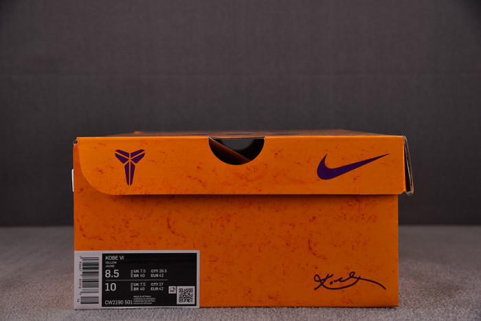 nike kobe 6 protro off white yellow cw2190-501