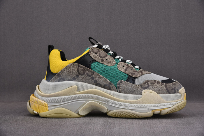 G*u*i x balen the hacker project triple s beige green yellow 981067 umo20 9766