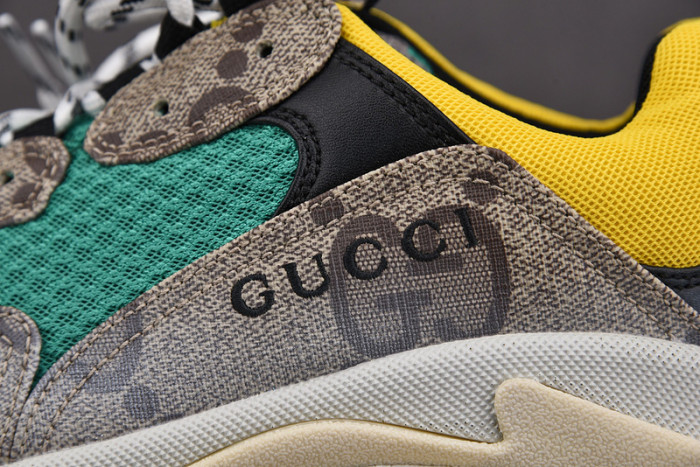 G*u*i x balen the hacker project triple s beige green yellow 981067 umo20 9766