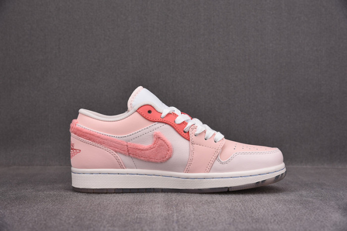 air jordan 1 low white pink grey shoes dm5443-666