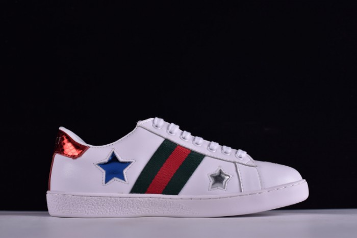 gu ace embroidered low-top sneaker with colorful stars 431942-a38g1