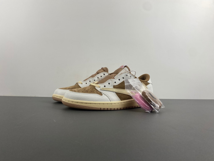 travis scott x air jordan 1 low og sail shy pink dm7866-106