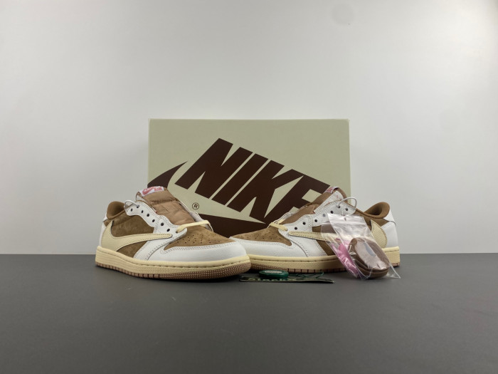 travis scott x air jordan 1 low og sail shy pink dm7866-106