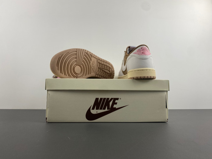 travis scott x air jordan 1 low og sail shy pink dm7866-106