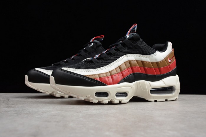 nike air max 95 “pull tab” pack black/ sail-ale brown-gym red aj4077-002