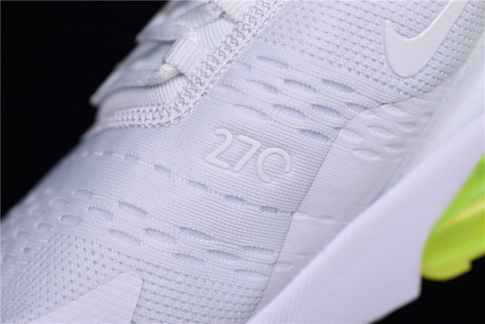 NIKE mens AIR MAX 270 “WHITE VOLT” AH8050-104