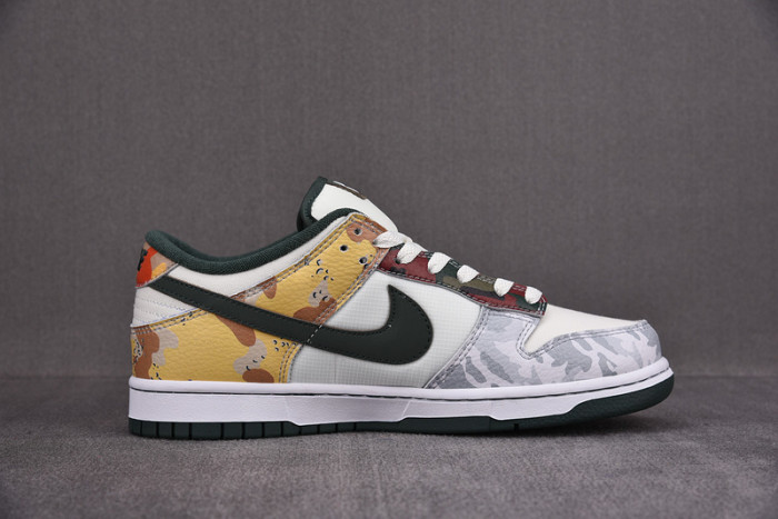 nike dunk low se sail multi-camo - dh0957-100