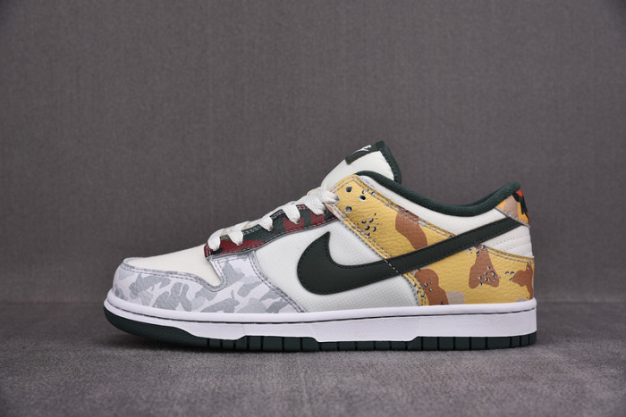 nike dunk low se sail multi-camo - dh0957-100