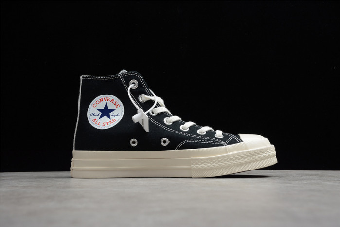 converse chuck taylor all-star 70 hi comme des garcons play black