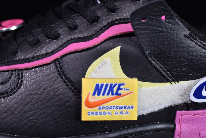 nike air force 1 shadow removable patches black pink cu4743-001
